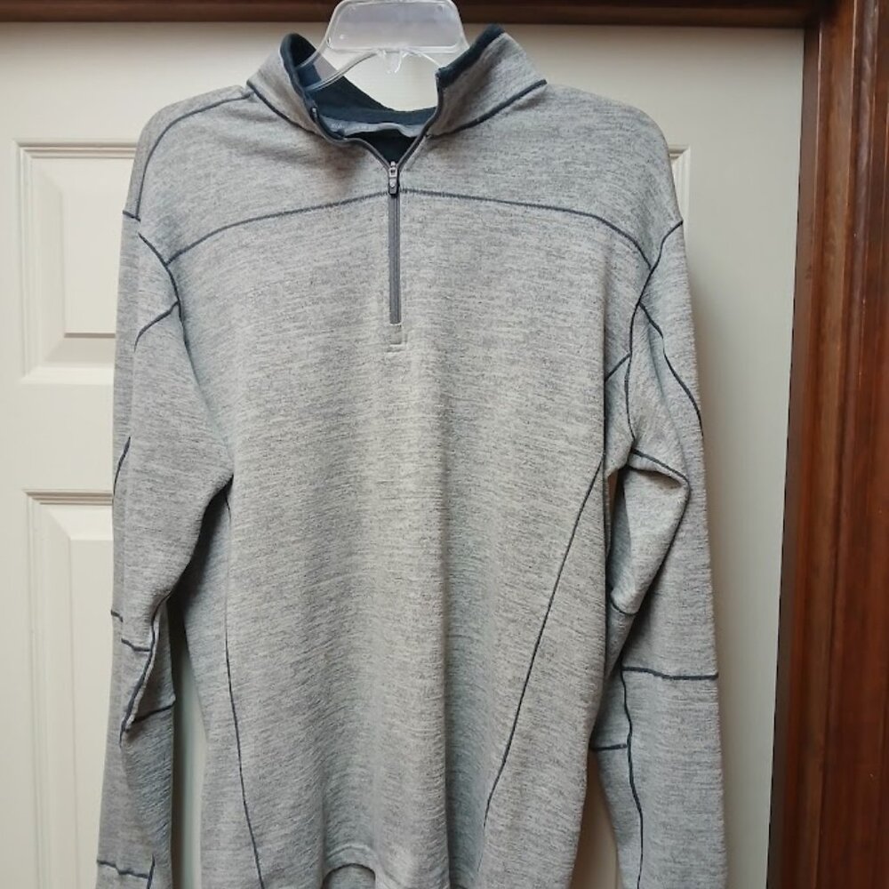 KUHL Ryzer 1/4 Zip Pullover Men's Size Large Tan Beige Heather Performance 3112
